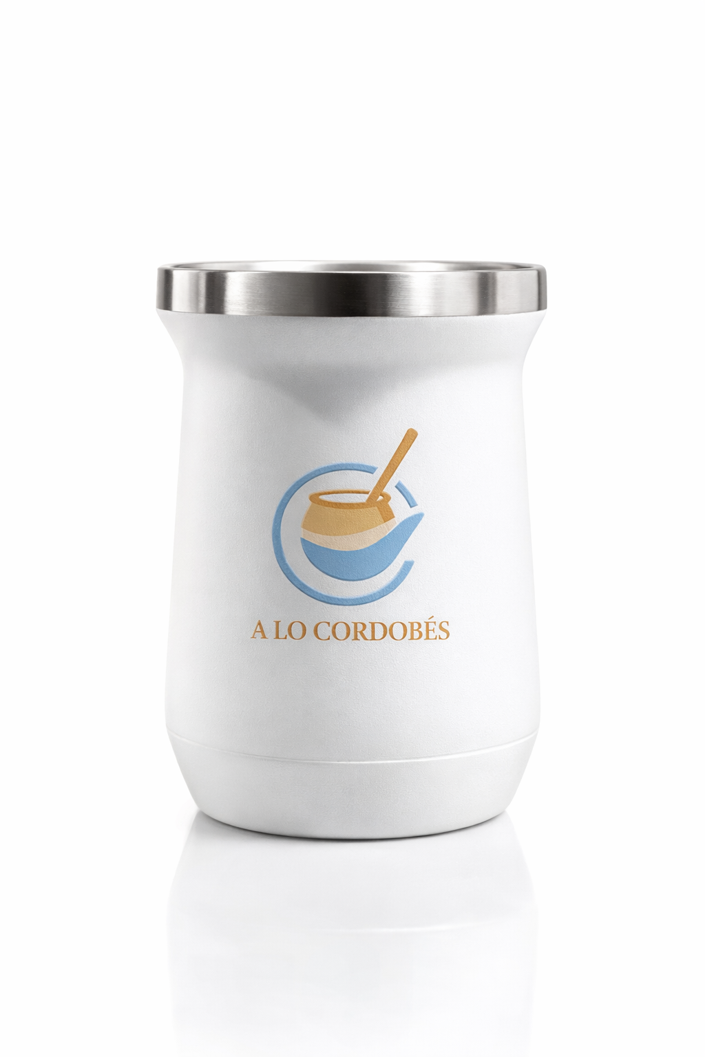 ALC MATE Stainless Steel Mate Cup 280ml – Double Wall Insulated Yerba Mate Gourd with Bombilla – Hot & Cold – Premium Argentine Mate Cup